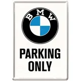 Nostalgic-Art Retro Blechpostkarte, 10 x 14 cm, BMW – Parking Only White