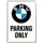 Nostalgic-Art Retro Blechpostkarte, 10 x 14 cm, BMW – Parking Only White
