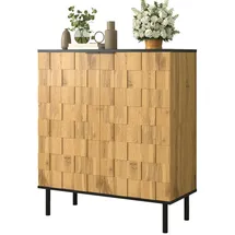 Okwish Schuhschrank 80 x 91 x 35 cm höhenverstellbar / beige