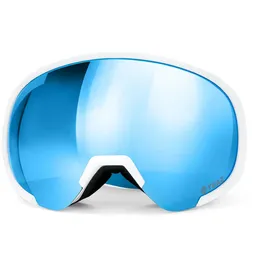 YEAZ Ski- und Snowboard-Brille hellblau/matt weiß BLACK RUN