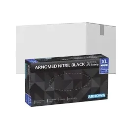 arnomed Nitril Black XTRA STRONG Einmalhandschuhe, schwarz 392-XL , 1 Packung = 100 Stück, Größe XL