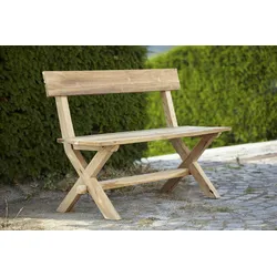 Jan Kurtz Meran Bank Teak massiv 120x50x90 cm - Natur