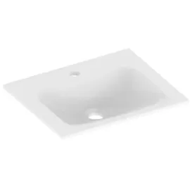 Keuco Keramik-Waschtisch X-Line 46,5x1,7x38,3cm, f 1-L-Arm., o. ÜL, weiß