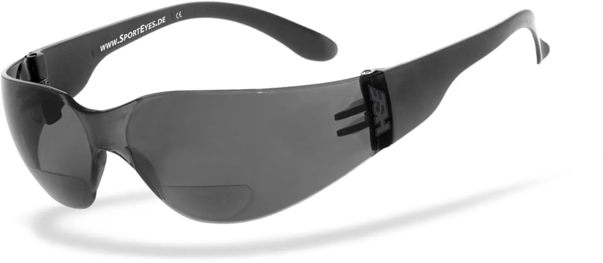 HSE Sport Eyes Sprinter 2.3 + 2,00 Sonnenbrille, schwarz-grau für Männer