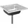 vidaXL Spüle mit Abtropffläche silber Edelstahl Handbetätigung 600 x 600 mm