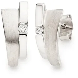 Paar Ohrstecker BRUNO BANANI "Schmuck Geschenk Silber 925 Ohrschmuck Ohrringe Glitzerstein", silber (silberfarben, kristallweiß, kristallweiß), Ohrringe, Damen, Silber 925 (Sterlingsilber), Creolen Ohrring Ohrschmuck Ohrstecker, mit Zirkonia (synth.)