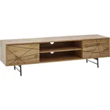 Wohnling Lowboard Holz 160 x 45 cm TV-Kommode mit Türen, Design TV-Schrank Hoch, Fernsehtisch Fernsehschrank Modern, Fernsehkommode Wohnzimmer