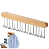 Ausziehbare Kleiderstange für den Schrank, multifunktionale Hakenleiste – Schieberegalsystem zur Aufbewahrung – Platzsparende Stange für Krawatten, Gürtel, Schals und Unterwäsche im Kleiderschrank