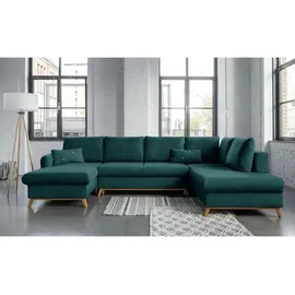 miuform Eckcouch Polyester 8-Sitzer Türkis