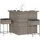 vidaXL Gartenbar Set 3-tlg. Grau