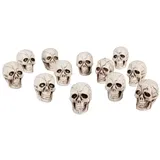 Amscan Boland 74390 - Totenkopf-Set, 12 Stück, Größe 4 x 3 cm, Deko Skelett, Dekoration