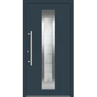 RC2 Haustür "FIONA" Aluminium-Kunststoff Lagertür 71 mm Anthrazit Anthrazit RAL 7016 innen öffnend DIN links