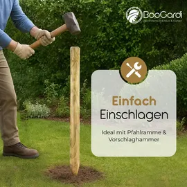 BooGardi Zaunpfosten 40 x 10 cm Braun/Holz