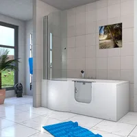 AcquaVapore Seniorendusche und Badewanne mit Tür S12D-TH-R-EC Dusche 85x170cm