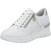 Rieker Keilsneaker Damen Silber/Weiß 42