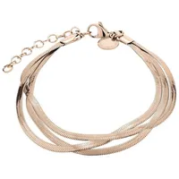 Liebeskind Berlin Snake-Chain Armband Edelstahl rosa 563050C00 Größe 18