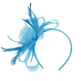 Fascinator Damen Hut Vintage Brautschleier Hochzeit Haarschmuck Feder Kopfschmuck Schleier Bankett Mesh Hut Karneval Haarspangen Elegant Haarclip Fasching Haarklammer Haarreif für Cocktail Tea Party