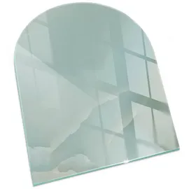 Tulup Funkenschutzplatte Glas 80 x 70 cm Zartes Marmormuster Türkis/Grün