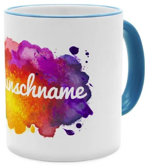 Colorpaint - Personalisierter Kaffeebecher (Farbe: Blau)