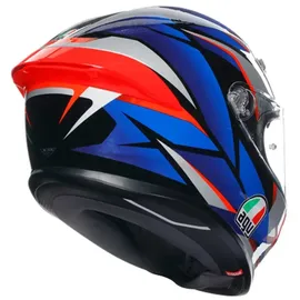 AGV K-6 S Slashcut Helm, schwarz/rot/blau, S