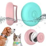 Airtag Hundehalsband-Halter, wasserdicht, verstecktes Silikon, wasserdicht, Airtag-Hülle für Haustiere, Katze, Hund, GPS-Tracker, Anti-Verlust-wasserdichte Airtag-Halter, kompatibel mit Apple AirTag