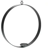 DanDiBo Ambiente Wandkerzenhalter Rund Metall Schwarz