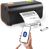 Yinleader Thermodrucker DHL Etikettendrucker – Etikett Ausrüstung 4 * 6 Bluetooth Etikettendrucker – Mobiltelefon Druck, Thermo Etikettendrucker, kompatibel mit Barcode, Amazon, DHL, FedEx, UPS