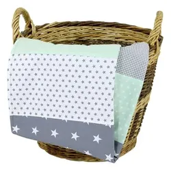 ULLENBOOM Babydecke & Kuscheldecke 70X100 cm Mint, 70x100 cm