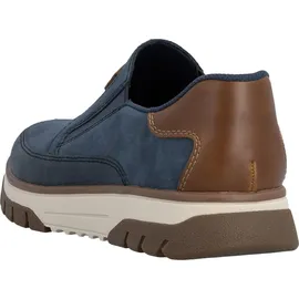 Rieker Slip-Ons Herren Blau/Cognac 43