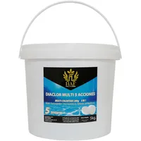 HAF® Pool Chlor Multitabs 200g 5 in 1 - Multi Chlortabletten 5 kg - mit 5 Phasen Pflege & Reinigung für kristallklares Poolwasser - Qualität: Made in Europe - Menge: 1 x 5 kg