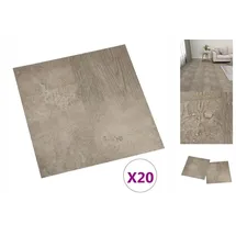 vidaXL PVC-Fliesen Selbstklebend 20 Stk. 1,86 m2 Grau