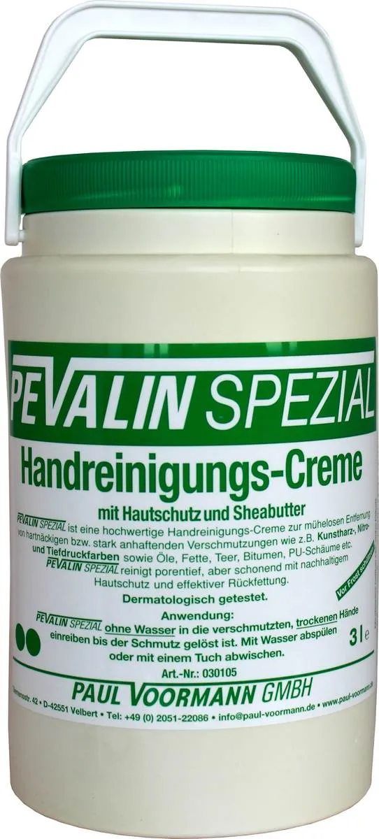 Pevastar Handreinigungscreme Pevalin Spezial 3l, silikonfrei, rückfettend, Schmutz-Entfernung