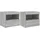 vidaXL Nachtschrank mit LED-Leuchten 50 x 40 x 45 cm Grau
