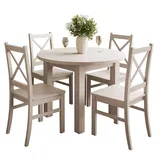 lookway TISCHGRUPPE OLEA KASCHMIR Tisch + 4 Stühle