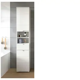 xonox.home Solero Hochschrank 38 x 193 cm Weiß Hochglanz MDF/Spanplatte