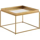 Wohnling Couchtisch Glas gold 60,0 x 60,0 x 41,0 cm