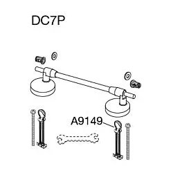 Pressalit Spezial-Scharnier DC7P999 Edelstahl, für WC-Sitz Projecta D, universal, Montage von oben