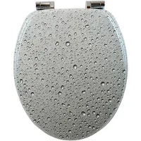 Sanfino WC Sitz Gray Splash Toilettendeckel mit Absenkautomatik aus
