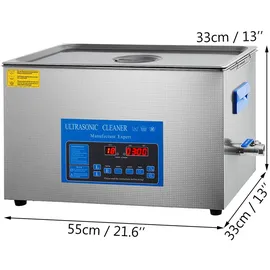 Vevor Ultraschallreiniger 22 L Silber