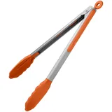 OEM U-Taste Küchenzange 30 cm Silikon Orange/Violett