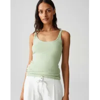 Opus Damen Top | Trägertop INA Slim aus stretchigem BCI Cotton Mix Green Glow, 38 - 38