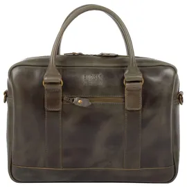 Buckle & Seam Everett Aktentasche Leder 38 cm Laptopfach braun