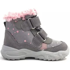 superfit Klettstiefel Grau/Rosa 22