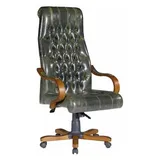 xl moebel gmbh Chesterfield Chefsessel Kunstleder Grün