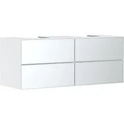 hansgrohe Xevolos E Waschtischunterschrank 54196320 1370x555x550mm, 4 Schubladen, mattweiß, weiß metallic
