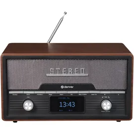 Denver MDA-525DW DARK WOOD Tischradio DAB+, UKW Holz-Braun (seidenmatt)