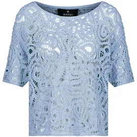 Monari Kurzarmpullover Blau 38