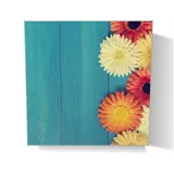 Wallario Schlüsselkasten Bunte Gerbera auf Holz (1 St., inkl. Aufhängeset), 30x30cm rot