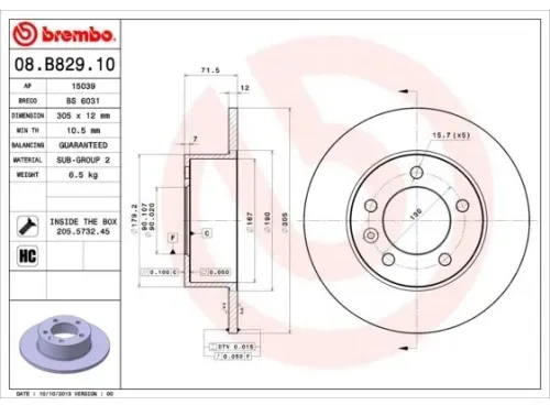 BREMBO Bremsscheibe PRIME LINE