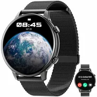 Hwagol Smartwatch (Annehmen/Telefonieren), 1,3 Zoll Fitness Tracker, Smartwatch Herzfrequenz/Schlafmonitor/Schrittzähler/Kalorien, 140+ Sportmodi, Wasserdicht Damen Herren Fitness Uhr für Android iOS